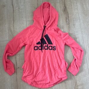 Adidas vintage hoodie pink size S